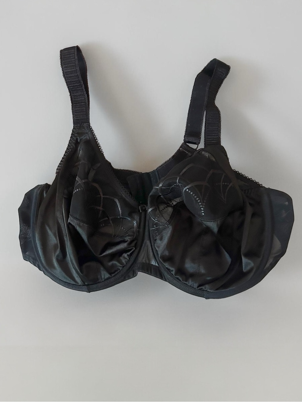 Elomi Cate Full Cup Banded Underwire Black Bra Sz 44DD